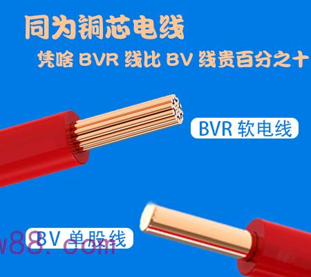 同为铜芯电线，凭啥BVR线比BV线贵百分之十【杭州安信】