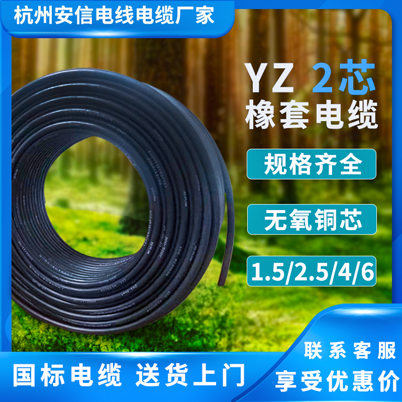 YZ 2芯软芯橡套电缆