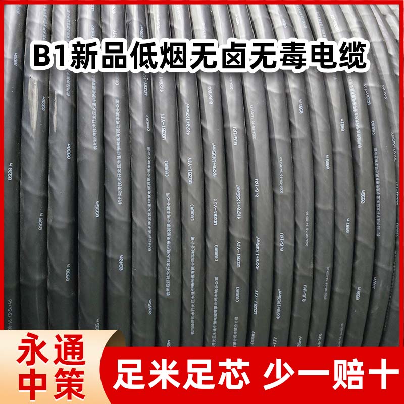永通中策低烟无卤电缆 4×1.5-400平方WDZB1-YJY电缆厂家批发