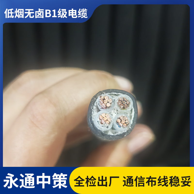 永通中策国标低烟无卤电缆 WDZB1N-YJY 4×25+1×16平方B1级阻燃电缆